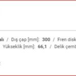 BMW E87 – E90 Arka Disk Takımı
